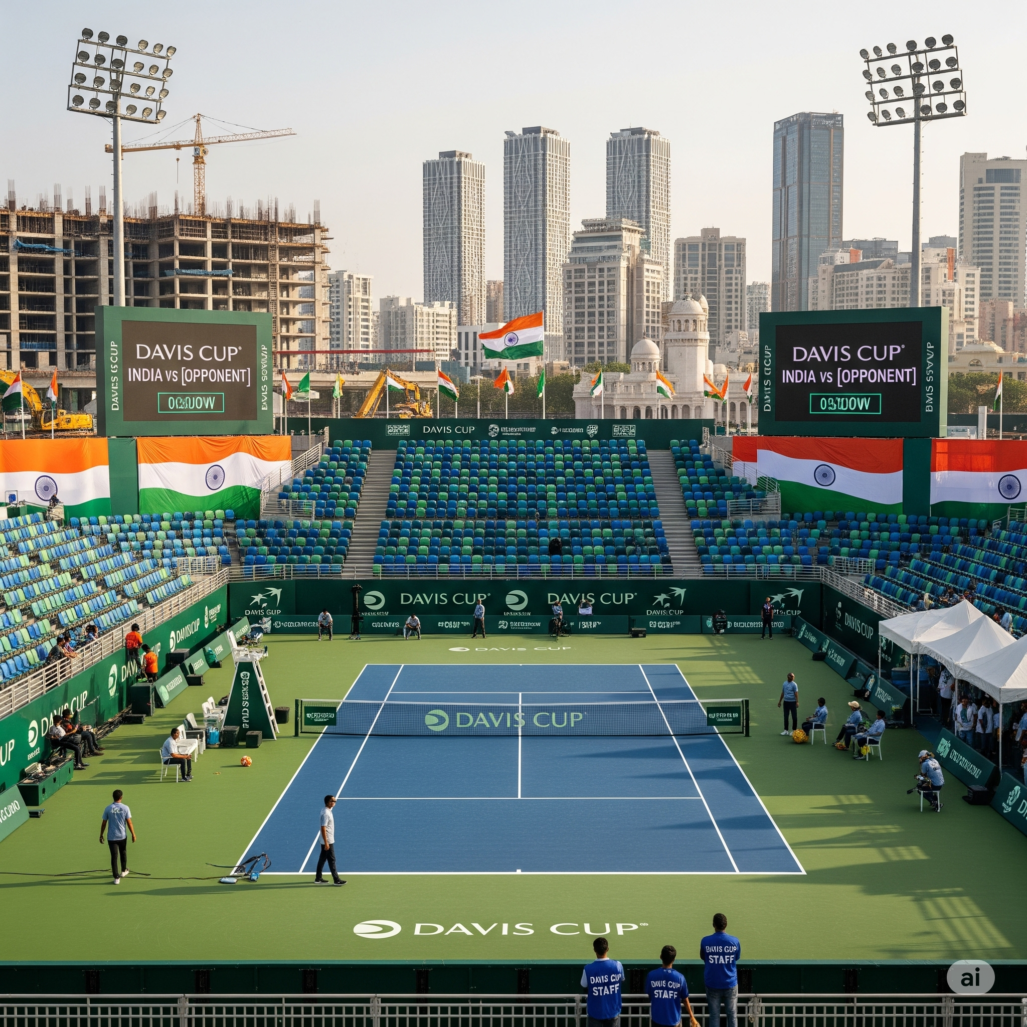 India Prepares to Host Davis Cup Matches with Major Infrastructure Upgrades