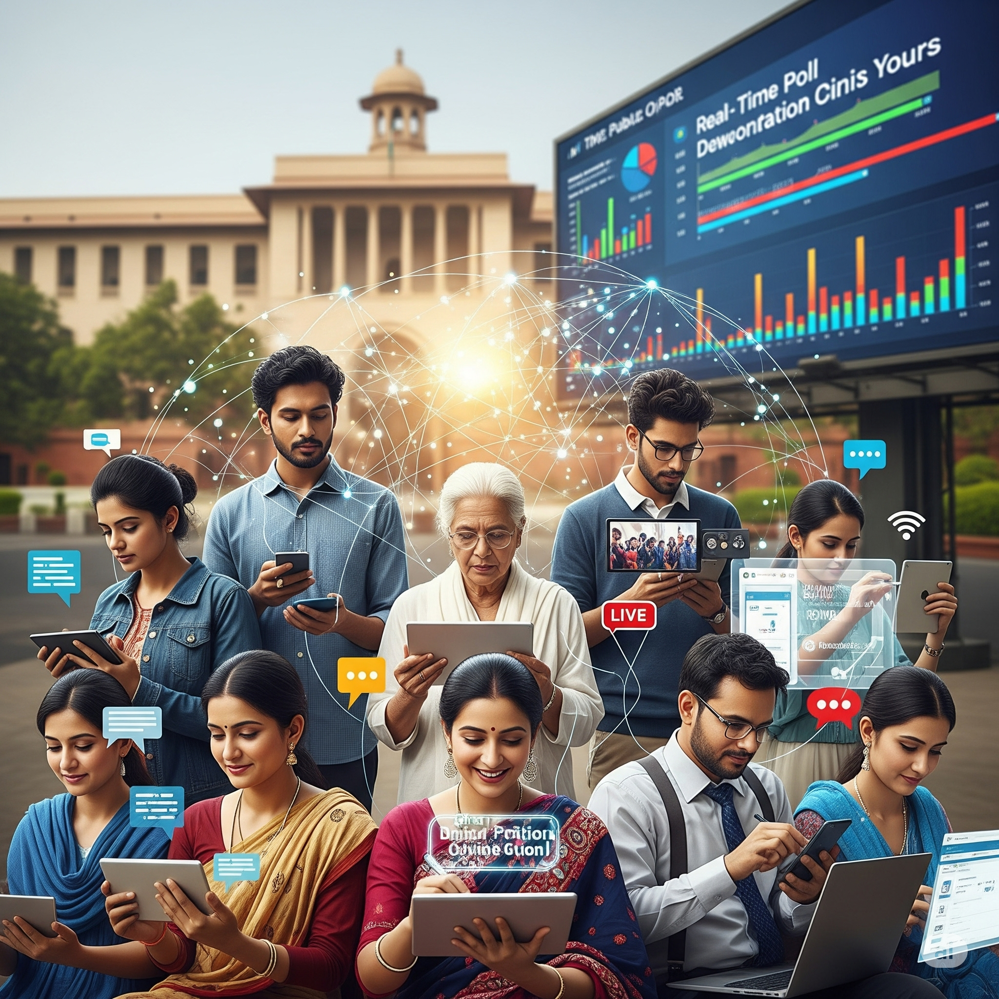 The Role of Technology in Shaping India’s Democratic Discourse Revolutionizing civic engagement and governance in the digital age.