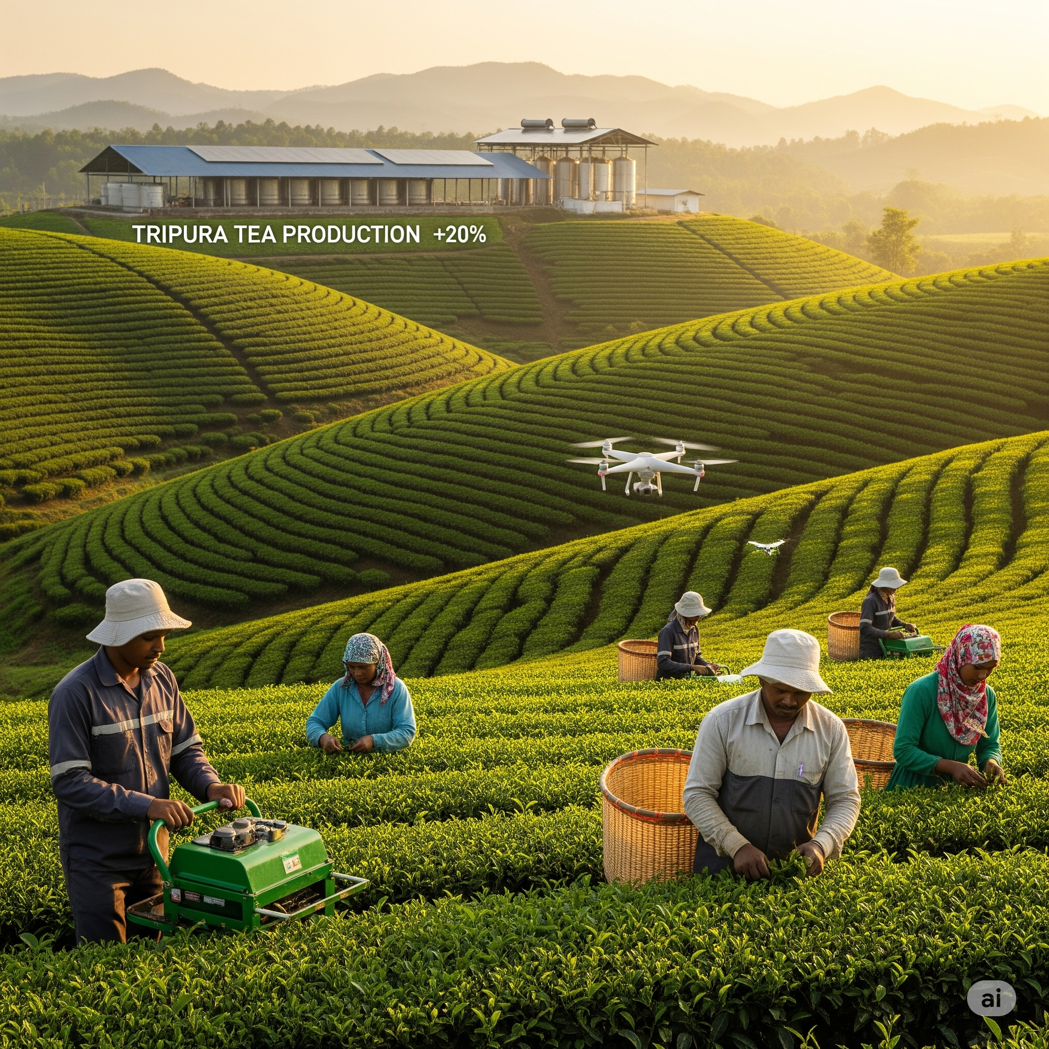 Tripura Achieves 20% Increase in Tea Production with Modern Farming Techniques