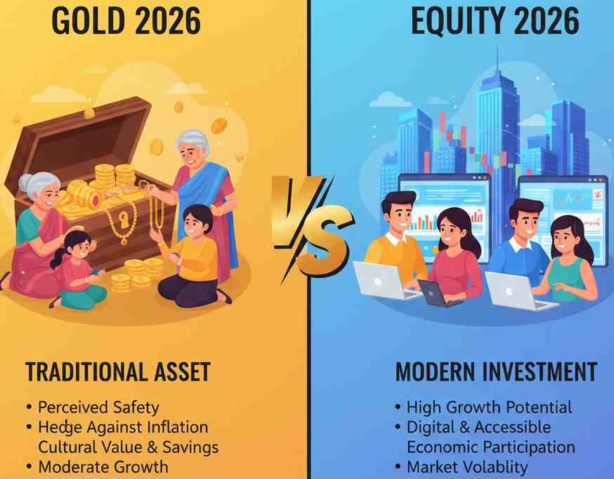Gold vs Equity in 2026 Indian Investor Behaviour Shifts