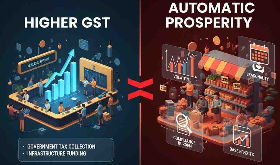 Higher GST ≠ Automatic Prosperity A 2026 Guide to Inflation, Compliance, Base Effects, and Seasonality