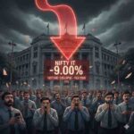 Mumbai, February 2026 — The Indian IT sector, long considered the backbone of the nation’s export economy, suffered a historic collapse today as the Nifty IT index plummeted 9% in a single trading session.