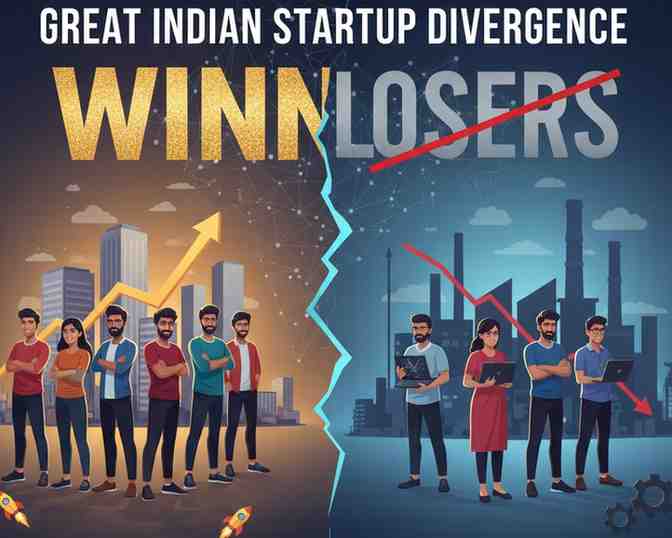The Great Indian Startup Divergence Winners and Losers of FY25 & Q3