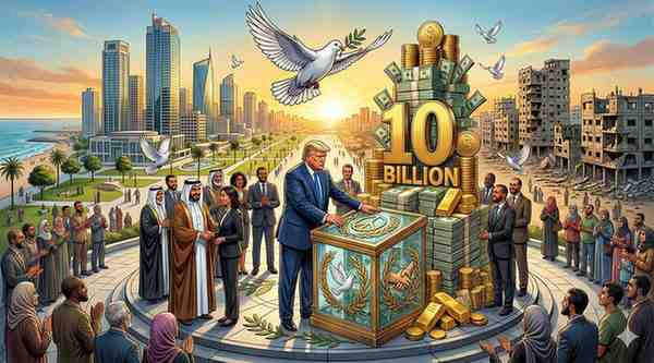 Trump Pledges $10 Billion for New Board of Peace in Gaza Reconstruction Push