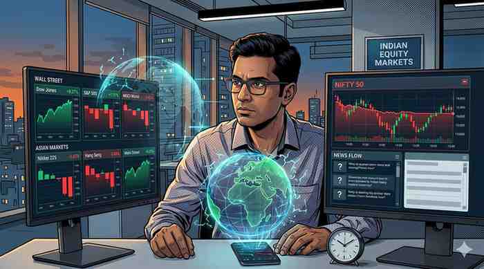 Global Overnight Equity Moves Signal Cautious Start for Indian Markets Amid Thin News Flow