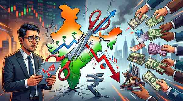 Indian Economy GDP Projections Cut Amid FPI Sell-off