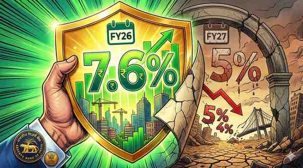 RBI's Upgraded 7.6% Growth Forecast for FY26 Masks Structural Slowdown Concerns for FY27