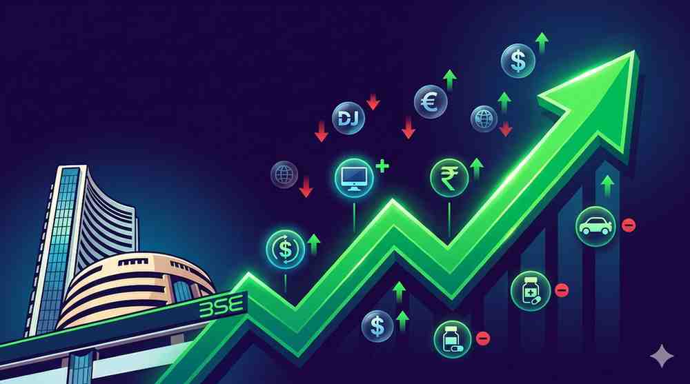 Sensex Edges Higher by 26 Points as Indian Markets Navigate Mixed Global Cues and Sectoral Rotation