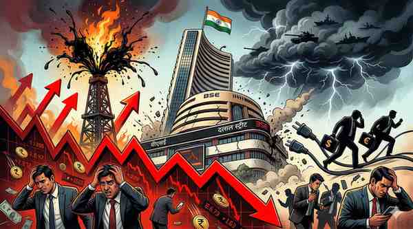 Triple Shock Hits Dalal Street Oil Surge, FII Exit and Geopolitical Risk Converge to Drag Indian Equities