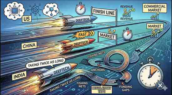 Why India's Deeptech Startups Take Twice as Long to Commercialise Compared to US and China