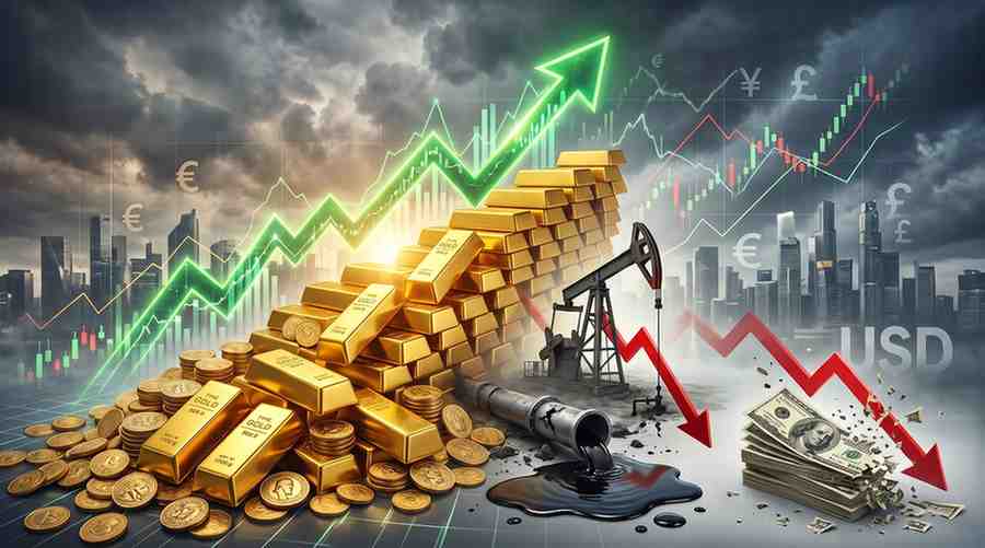 Gold's Rally Amidst Dwindling Oil Prices and a Weak Dollar Implications for Global Markets