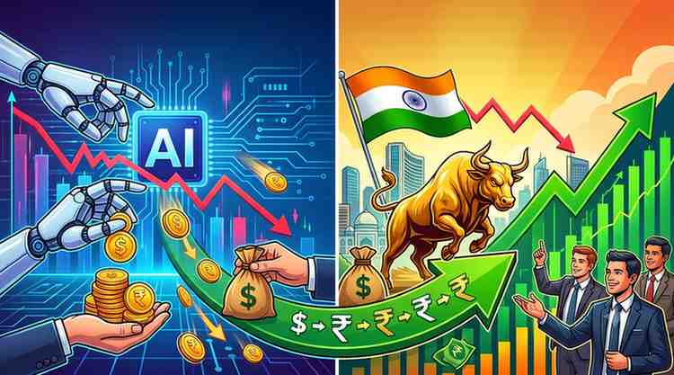 Profit Booking in AI Stocks Signals FII Reallocation Towards Indian Markets