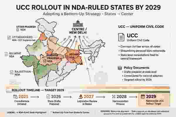 Amit Shah Sets 2029 Target for UCC Rollout in NDA-Ruled States, Adopting a Bottom-Up Strategy