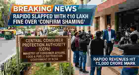 Rapido Slapped With ₹10 Lakh Fine Over 'Confirm Shaming' as Revenues Hit ₹1,000 Crore Mark